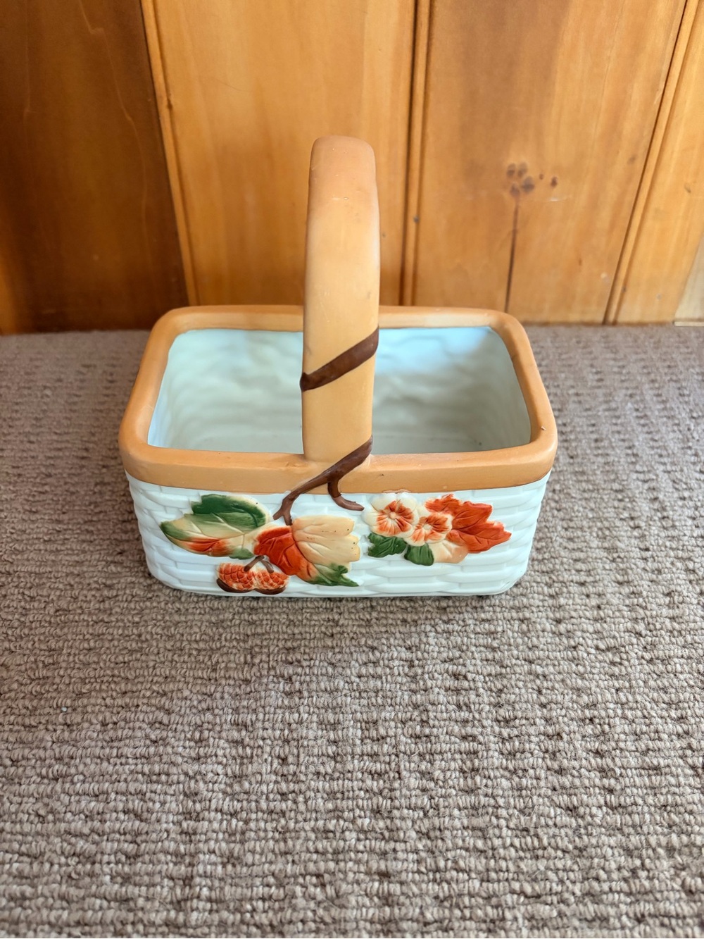 Floral Ceramic Basket